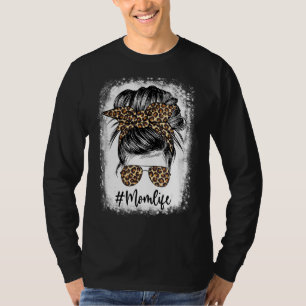 Camiseta Mãe Vida Má Cabelo Pedra Leopardo Dia de as mães