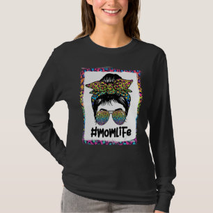 Camiseta Mãe Vida Maldita Cabelo Pia Rosa Leopardo Impressã