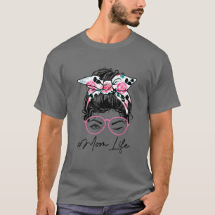 Camiseta Mãe Vida Mensageira Cabelo Vermelho Cor-de-Rosa Pi