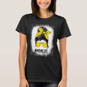 Camiseta Mãe Vida Mensageira Dia de as mães Softball Bun Br