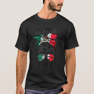 Camiseta Mãe Vida Mensagem Manhã Bandeira Mexicana Dia Da M