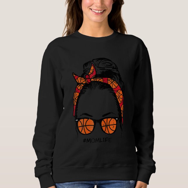 Camiseta Mãe Vida No Basquete Cabelo De Arma Malvado H (Frente)