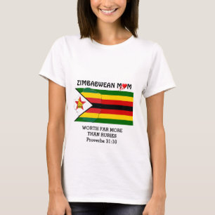 Camiseta MÃE ZIMBABWEAN vale mais do que Rubies PROVERBS 31