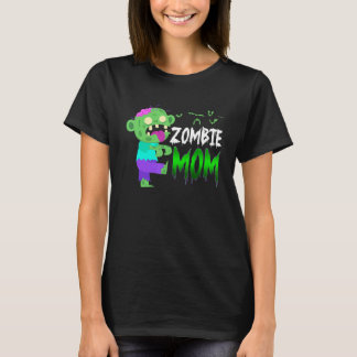 Camiseta Mãe Zumbi Lindo Falso para o Dia das Bruxas para M