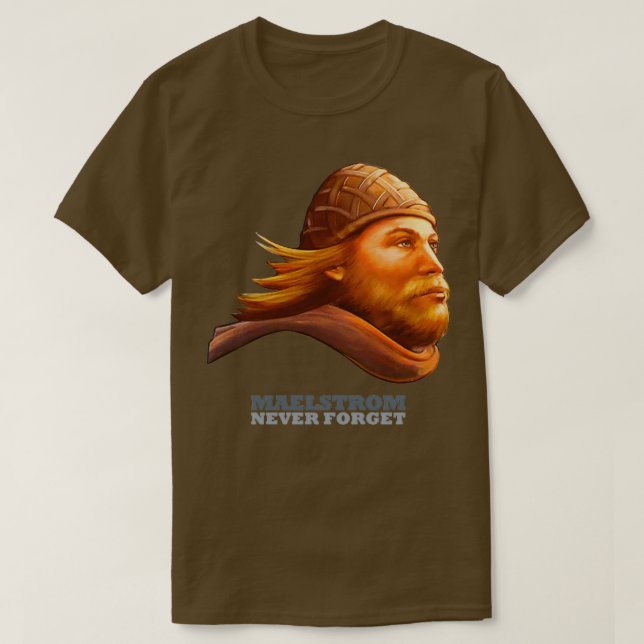 Camiseta Maelstrom Never Forget Viking (Frente do Design)