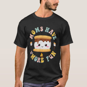 Camiseta Mães Acampando Kawaii Smores Mães se Divertem Mais