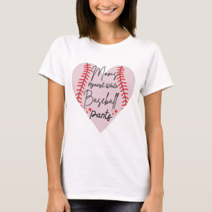 Camiseta Mães Contra Calças Brancas De Baseball