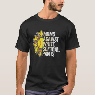 Camiseta Mães Contra Calças Brancas De Softball Longa T Sh