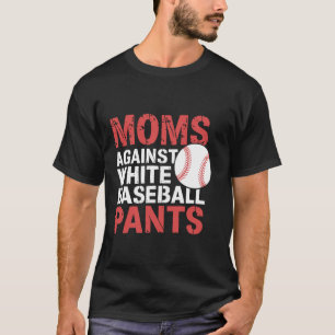Camiseta Mães Contra Teto Branca De Calças De Beisebol