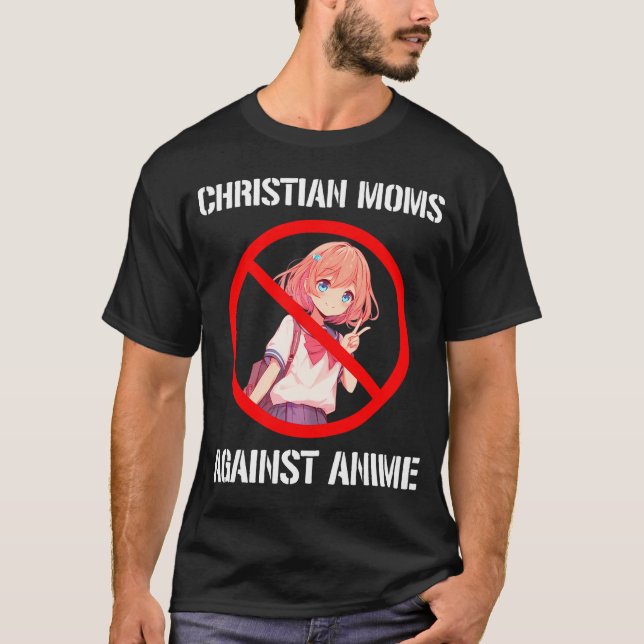 Camiseta Mães Cristãs Contra Animes (Frente)