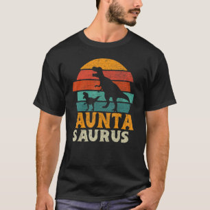 Camiseta Mães da Família Auntasaurus T rex Dinossaur tia Sa