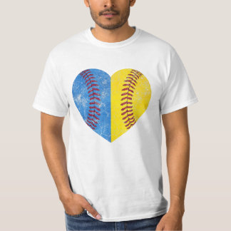 Camiseta Mães dão basebol no coração dotado no dia