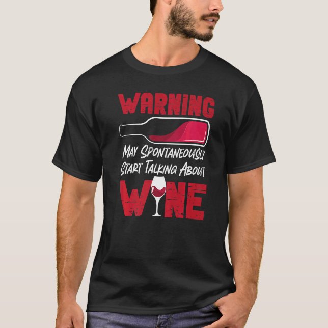 Camiseta Mães de aviso de Bebendo de Sommelier Wine (Frente)