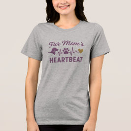 Camiseta Mães de cães - batimento cardíaco das mães de pele