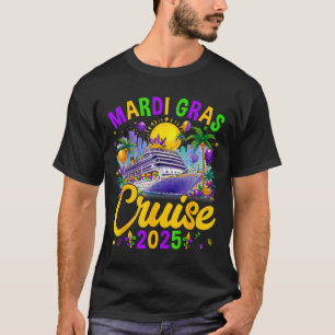 Camiseta Mães De Cruzeiro Da Família Mardi Gras Cruise 2025
