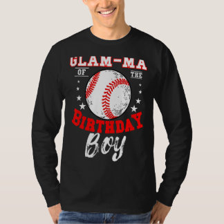 Camiseta Mães De Glam Do Beisebol Do Aniversário, Bday Ce