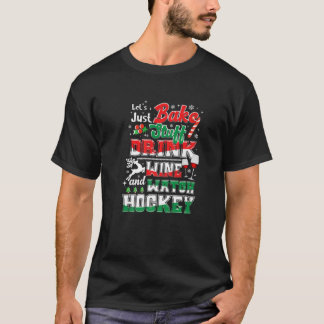 Camiseta Mães De Hóquei De Natal Vinho Fazendo Pijama De Fé