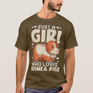Camiseta Mães De Porco-Guiné Apenas Uma Menina Que Ama Suín