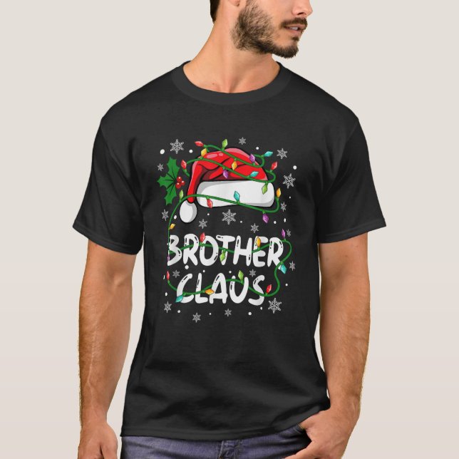 Camiseta Mães de Tripulação de Natal da Família do Pai Nata (Frente)