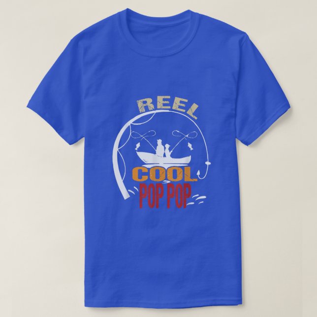 Camiseta mães engraçados e legal pop pop de papa pescadores (Frente do Design)