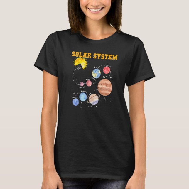 Camiseta Mães Espaciais da Astronomia Espacial do Sun Plane (Frente)