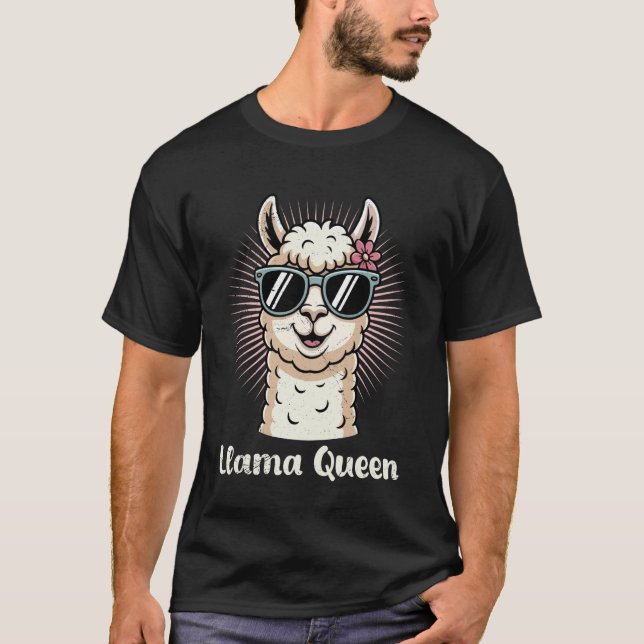 Camiseta Mães Esperança RAINHA LLAMA Engraçado logo Mãe Gra (Frente)