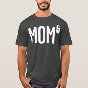 Camiseta Mães Mãe de 5 Crianças Engraçadas Presente de Dia