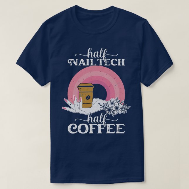 Camiseta Mães Meia-prego técnico metade do café Manicurânci (Frente do Design)