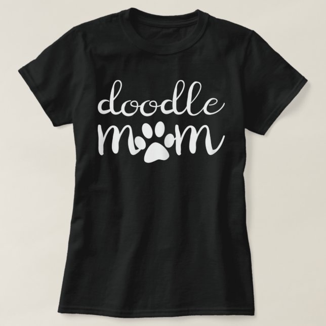 Camiseta Mães rabiscando Mãe Goldendoodle Cachorro Engraçad (Frente do Design)