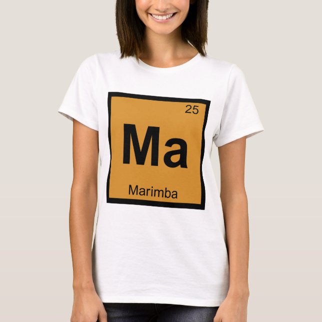 Camiseta Mães - Símbolo de Mesa Periódica de Química da Mús (Frente)