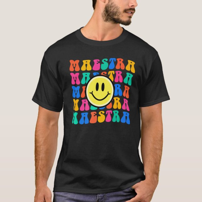Camiseta Maestra Spanish Teacher Back to School   (Frente)