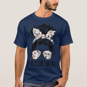Camiseta Mãezinha Mãe, Aussie Mãe Óculos Cachorro Dia de as