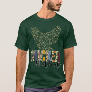 Camiseta Mãezinha, Mama de frango, Mama Hen, Chicote Floral
