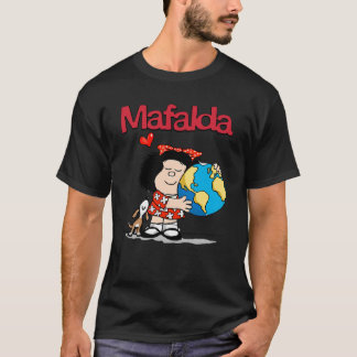 Camiseta Mafalda, o mundo e o seu filhote. Clássica