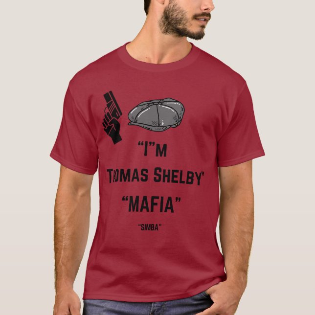 Camiseta "Máfia Boné plana | Viral Meme T-Shirt" (Frente)