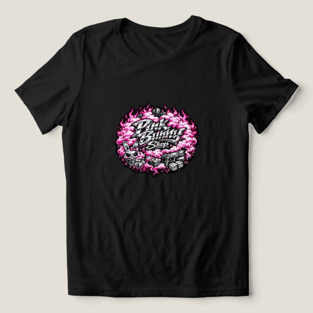 Camiseta Máfia do Coelho Rosa (Ruas)  (Design frontal)