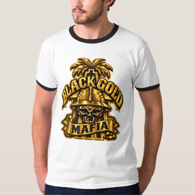 CAMISETA MÁFIA DO OURO NEGRO (Frente)