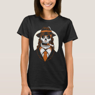 Camiseta Máfia Skull Day Of Death Mexicano Halloween Los