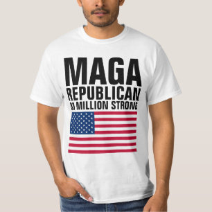 CAMISETA MAGA REPUBLICANA TRUMP 80 MILHÕES DE FORTE