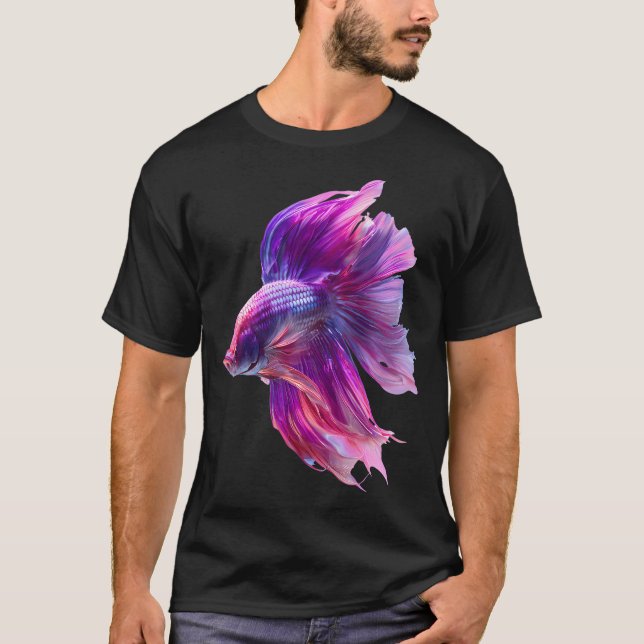 Camiseta Magenta Candy Mármore Rosetail Halfmoon Lavanda Be (Frente)