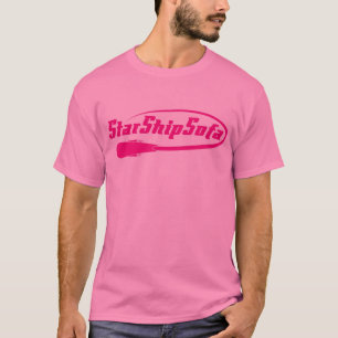 Camiseta Magenta do texto de StarShipSofa no rosa