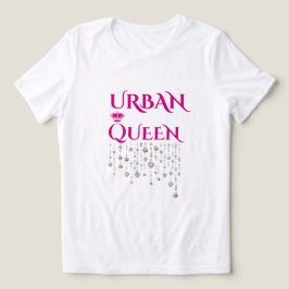 CAMISETA MAGENTA ESTAMPA DE DIAMANTE RARO TRI-BLEND FEMININ