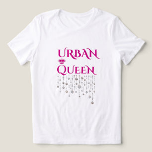 CAMISETA MAGENTA ESTAMPA DE DIAMANTE RARO TRI-BLEND FEMININ