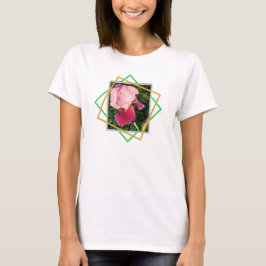 Camiseta Magenta Iris Geométrico