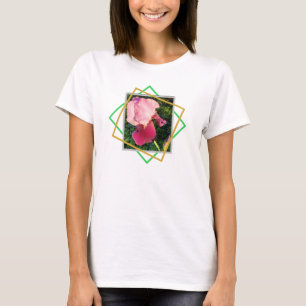 Camiseta Magenta Iris Geométrico