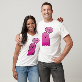 Camiseta Magenta Purple Boo Ghost Halloween