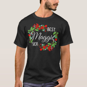 Camiseta Maggie Personalizado Nome Floral Wreath Flower