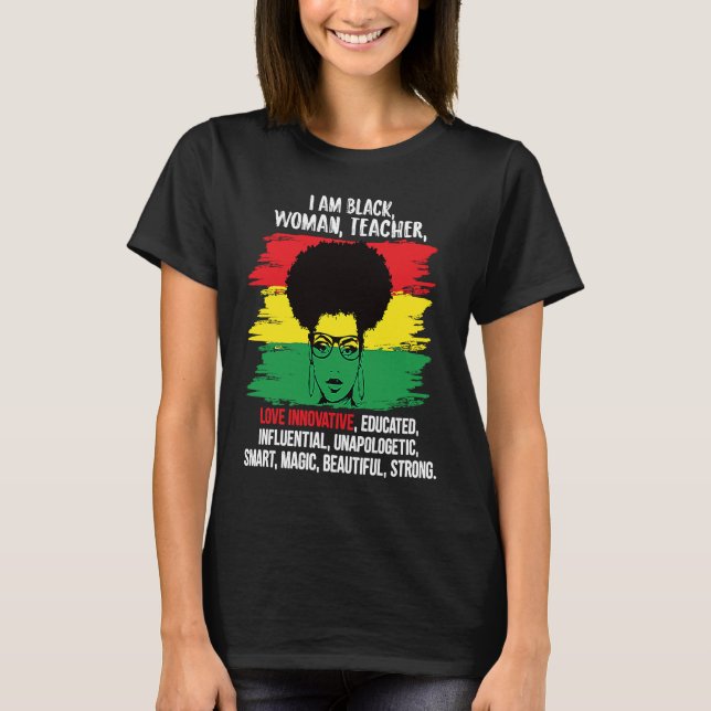 Camiseta Magi, professor negro orgulhoso Mês de história ne (Frente)