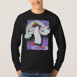 Camiseta Magia Animal Antártica Cute Penguincorn Unicorn