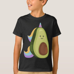 Camiseta Magia Avocado Unicórn Engraçado Comida Vegan